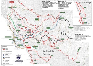 Cartina Sentieri territorio di Abbadia Lariana