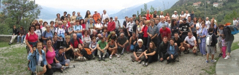 Il gruppo dei partecipanti alla terza tappa della manifestazione "Sulle orme del Viandante" 2012