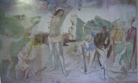 Chiesa di San Rocco a Villatico: martirio San Sebastiano